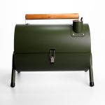 Вугільний гриль двосторонній портативний з решіткою 38x25x35 см зелений BQ-2 (BQ-2)