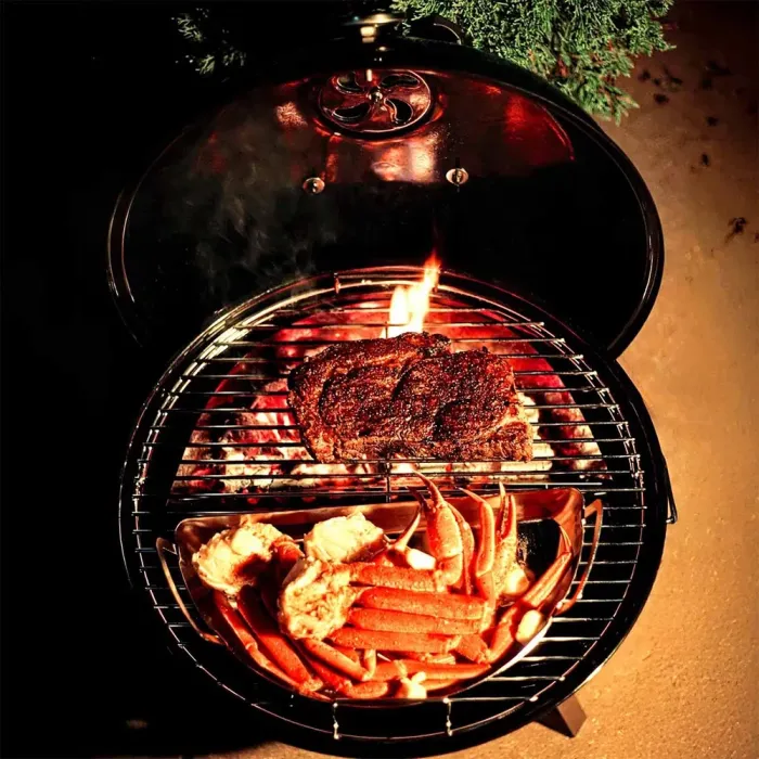 Вугільний гриль Slow and Sear Travel Kettle 47 см + кошик Charcoal Basket TRA-KET-1 - изображение 15