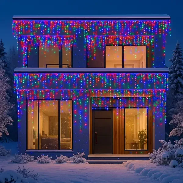 Вулична гірлянда Бахрома 36 м 600 LED білий провід Мультиколір 36MWML (36MWML) - зображення 2