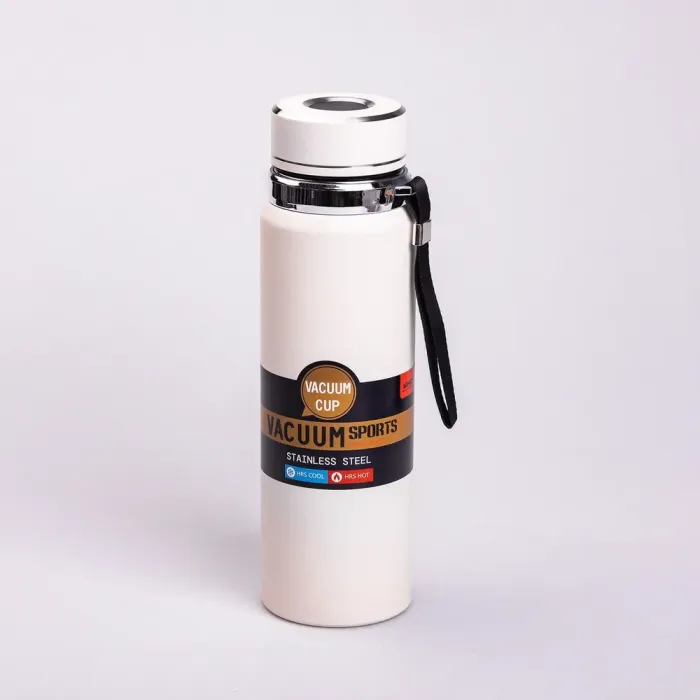 Умный термос Vacuum Sports 1 л с датчиком температуры, ремешком и ситом белый (HP-14-30W) - изображение 2