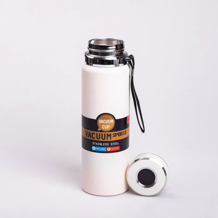 Умный термос Vacuum Sports 1 л с датчиком температуры, ремешком и ситом белый (HP-14-30W) - изображение 4