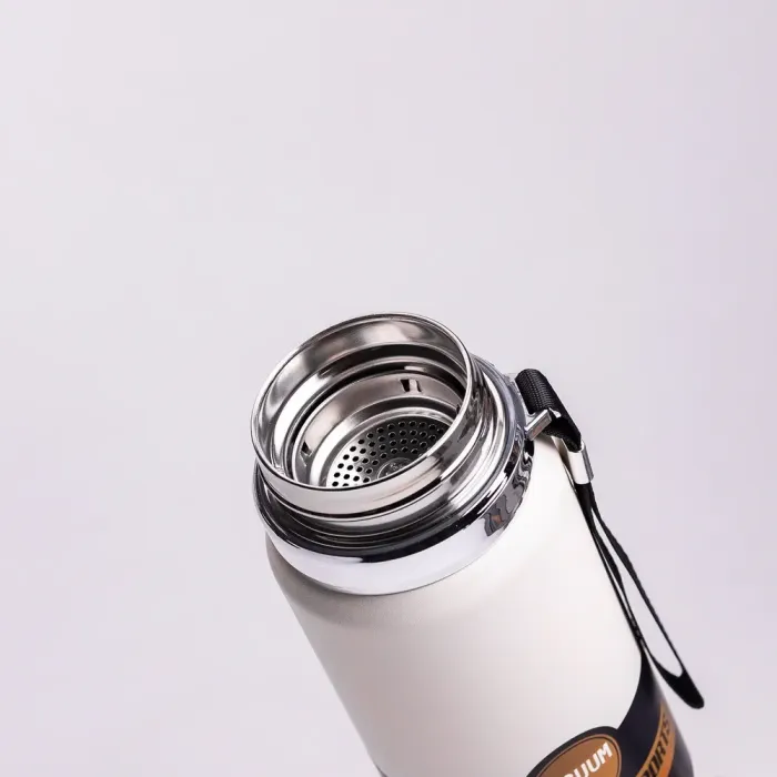 Умный термос Vacuum Sports 1 л с датчиком температуры, ремешком и ситом белый (HP-14-30W) - изображение 6