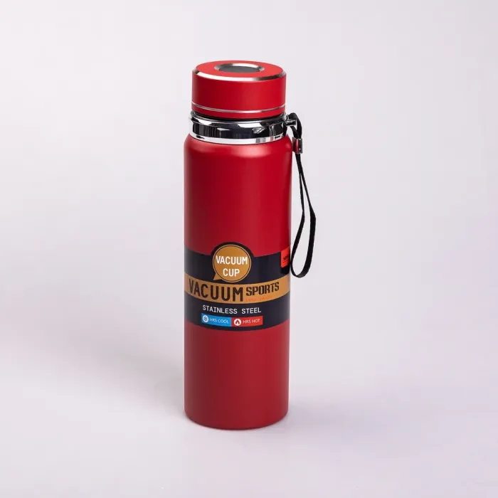 Умный термос Vacuum Sports 1 л с датчиком температуры, ремешком и ситом красный (HP-14-30R) - изображение 2