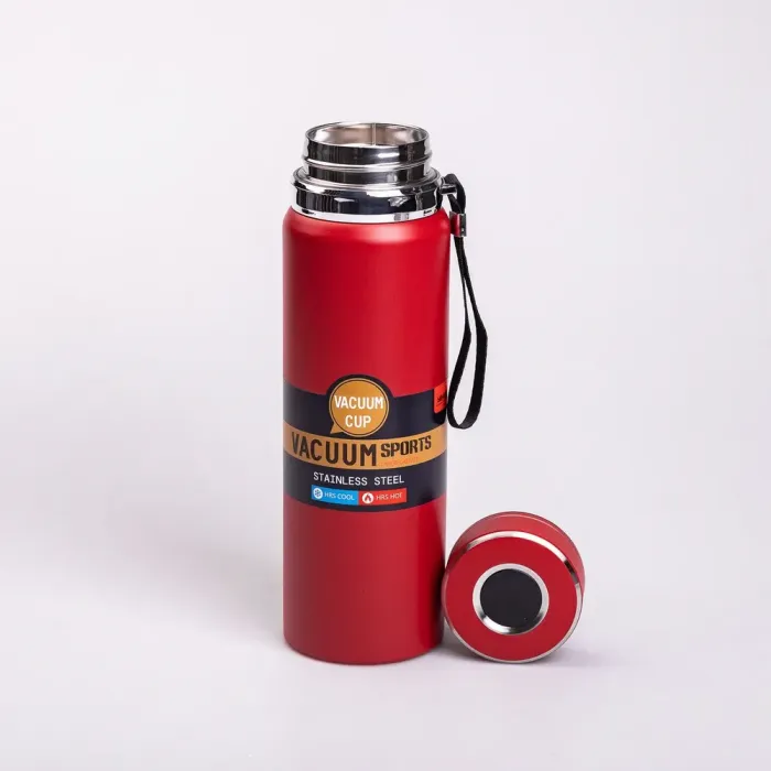 Умный термос Vacuum Sports 1 л с датчиком температуры, ремешком и ситом красный (HP-14-30R) - изображение 3