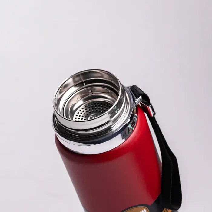 Умный термос Vacuum Sports 1 л с датчиком температуры, ремешком и ситом красный (HP-14-30R) - изображение 4