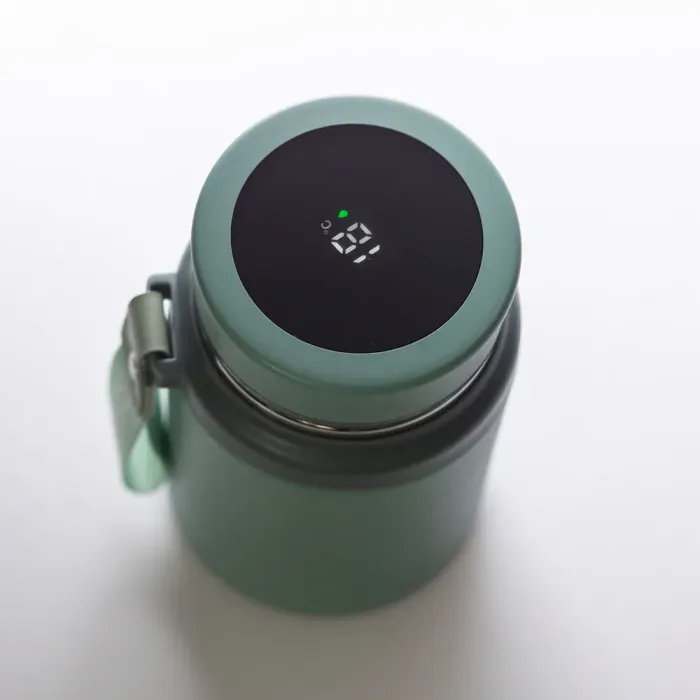 Умный термос на 700 мл с датчиком температуры с колбой из нержавеющей стали с ремешком Fashion (HP-14-20GR) - изображение 3