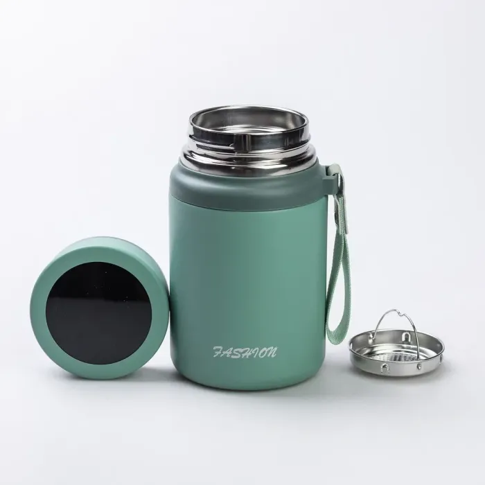 Умный термос на 700 мл с датчиком температуры с колбой из нержавеющей стали с ремешком Fashion (HP-14-20GR) - изображение 5