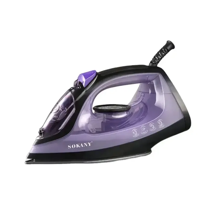 Праска з парою для дому з керамічним покриттям 1800 Вт ручна побутова з автовідключенням Фіолетовий Sokany (SK-11043) - зображення 1