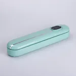 Вакууматор побутовий для сухих і вологих продуктів 300 Вт вакуумний пакувальник з пакетами Бірюзовий (HP-11-3)