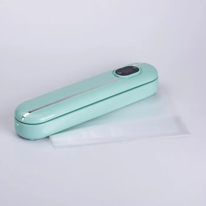 Вакууматор побутовий для сухих і вологих продуктів 300 Вт вакуумний пакувальник з пакетами Бірюзовий (HP-11-3) - зображення 7