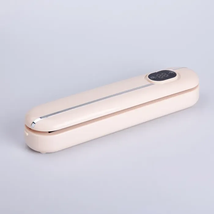 Вакууматор побутовий для сухих і вологих продуктів 300 Вт вакуумний пакувальник з пакетами Рожевий (HP-11-2) - зображення 1