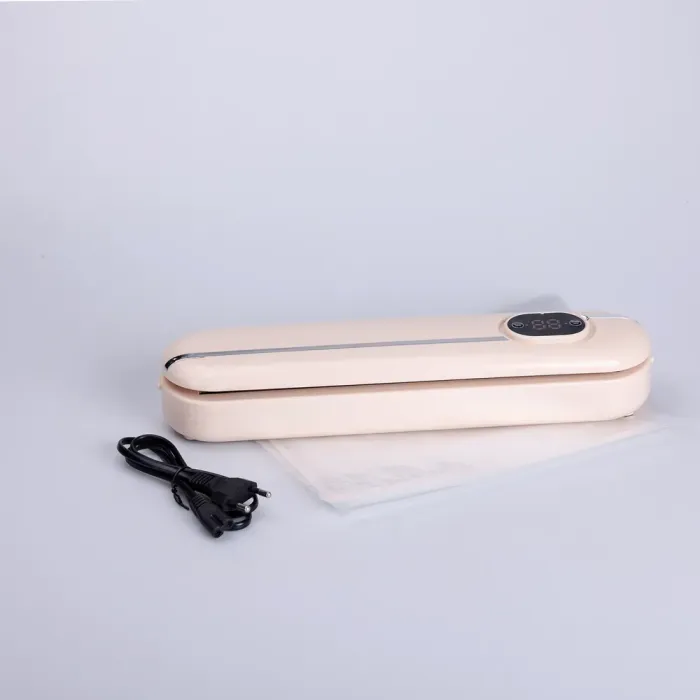 Вакууматор побутовий для сухих і вологих продуктів 300 Вт вакуумний пакувальник з пакетами Рожевий (HP-11-2) - зображення 4