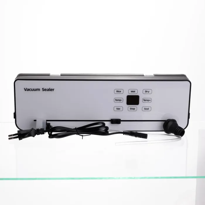 Вакууматор побутовий сенсорний для сухих і вологих продуктів 120 Вт із вбудованим різаком пакувальник вакуумний Білий HP-11-29W (HP-11-29W) - зображення 2
