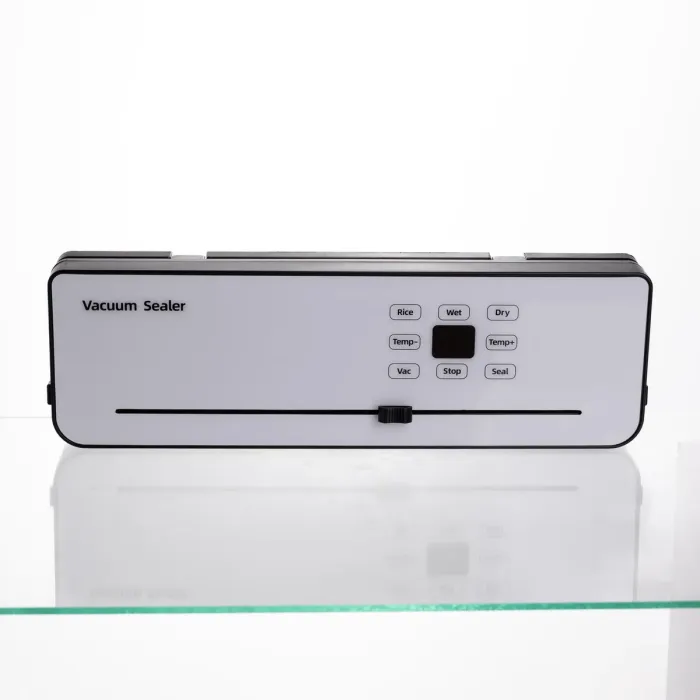 Вакууматор побутовий сенсорний для сухих і вологих продуктів 120 Вт із вбудованим різаком пакувальник вакуумний Білий HP-11-29W (HP-11-29W) - зображення 3