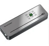 Вакууматор побутовий сенсорний для сухих і вологих продуктів 120 Вт із вбудованим різаком пакувальник вакуумний Сріблястий HP-11-29G (HP-11-29G)