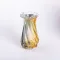 Ваза декоративна 21 см для квітів скляна фігурна ваза з кольорового скла 800 мл Жовто-сіра (HP-9-12)