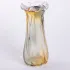 Ваза декоративна 30 см для квітів скляна фігурна ваза з кольорового скла 1.8 л Жовто-сіра (HP-9-10)