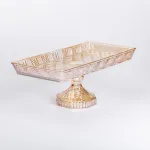 Ваза для фруктов на ножке 27.5х13.5х10.5 см стеклянная фруктовница (HP-YH-48)