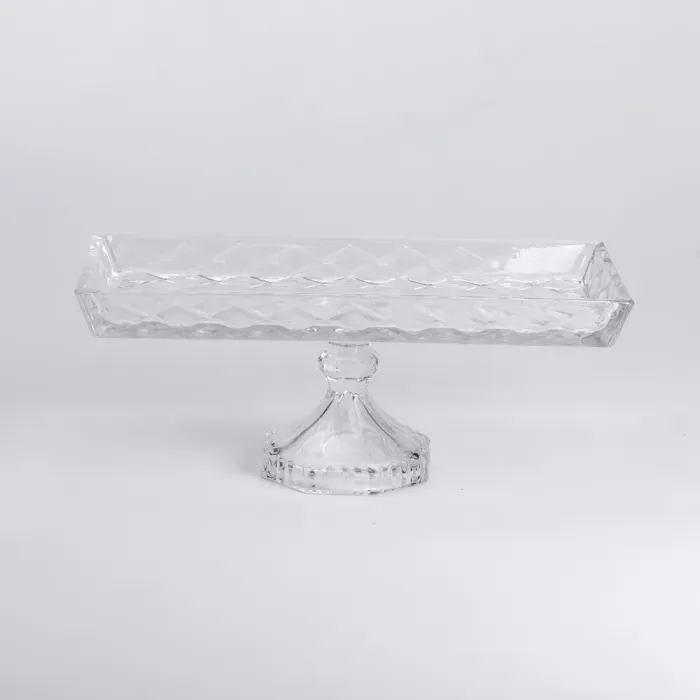 Ваза для фруктов на ножке 27.5х13.5х11 см. фруктовница стеклянная подставка для фруктов (HP-YH-36) - изображение 2