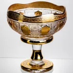 Ваза для фруктів скляна Bohemia Gold 26 см Yiwu HP-34-137 (HP-34-137)