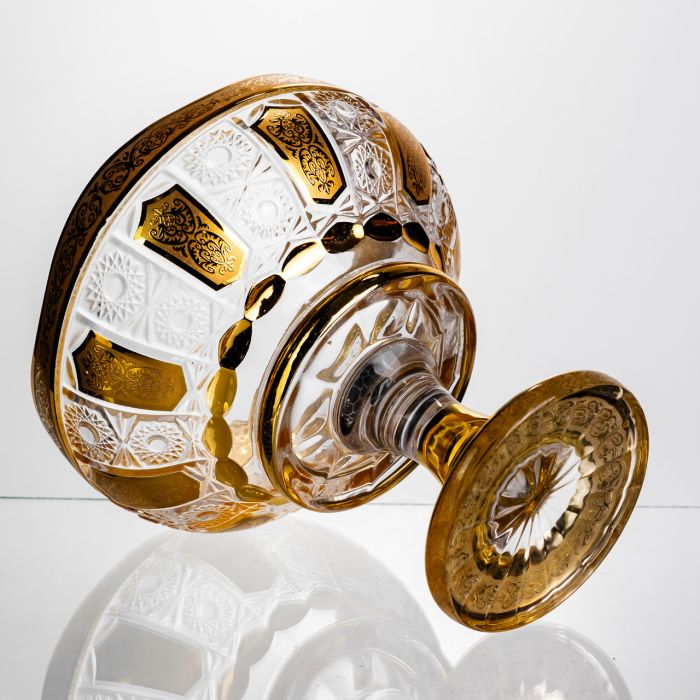 Ваза для фруктів скляна Bohemia Gold 26 см Yiwu HP-34-137 (HP-34-137) - изображение 4