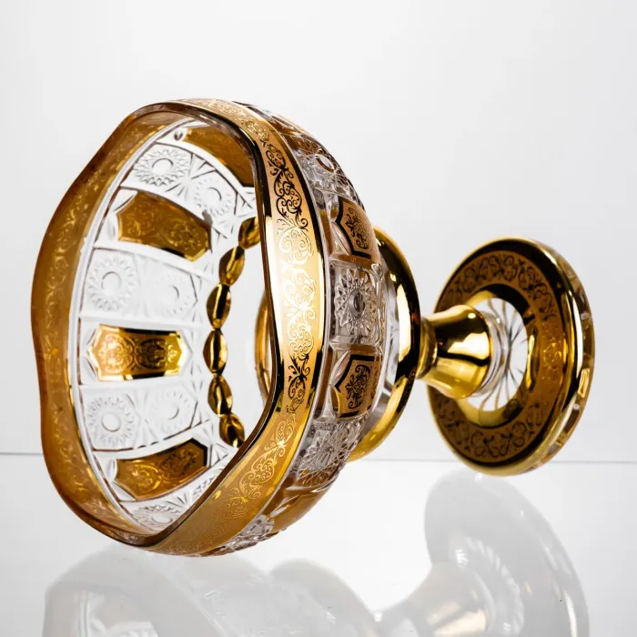 Ваза для фруктів скляна Bohemia Gold 26 см Yiwu HP-34-137 (HP-34-137) - зображення 5