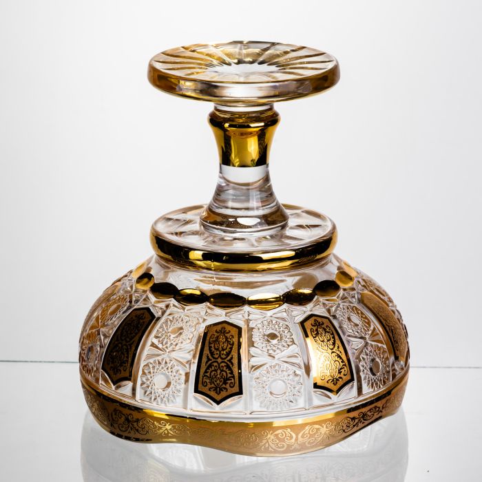 Ваза для фруктів скляна Bohemia Gold 26 см Yiwu HP-34-137 (HP-34-137) - изображение 6