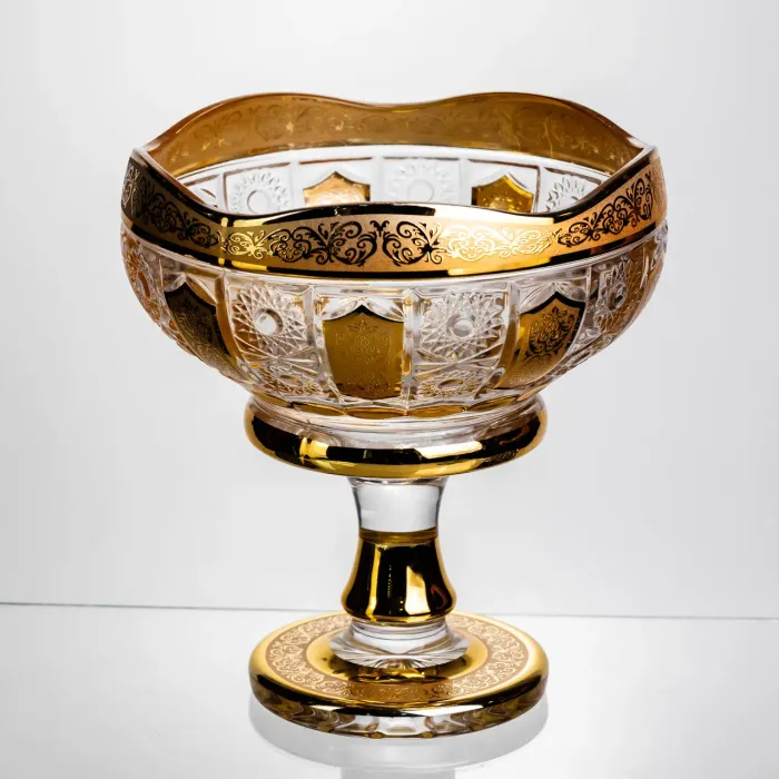 Ваза для фруктів скляна Bohemia Gold 26 см Yiwu HP-34-137 (HP-34-137) - зображення 7