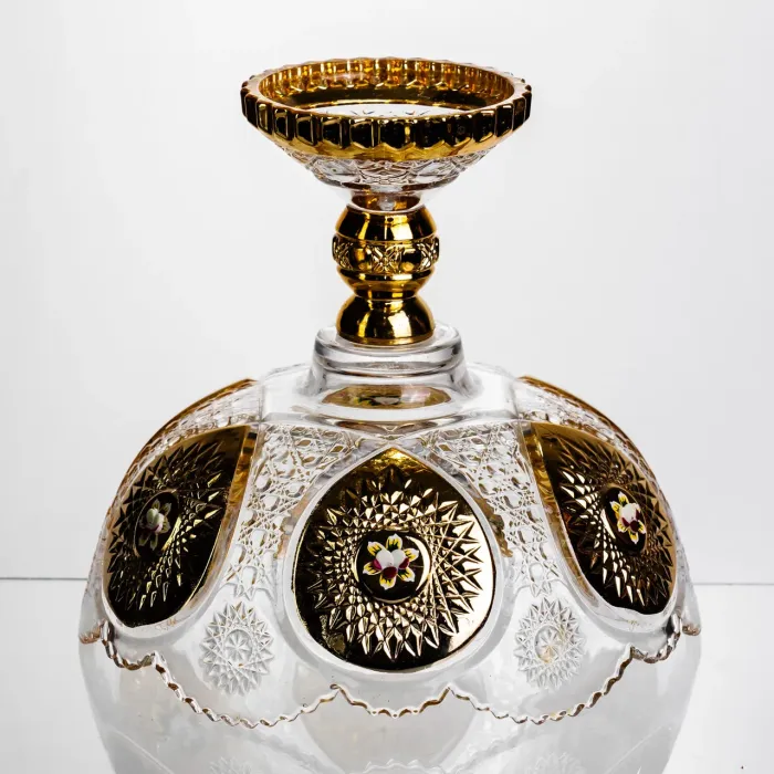 Ваза для фруктів скляна Gold Glass 22 см Yiwu HP-34-140 (HP-34-140) - зображення 6