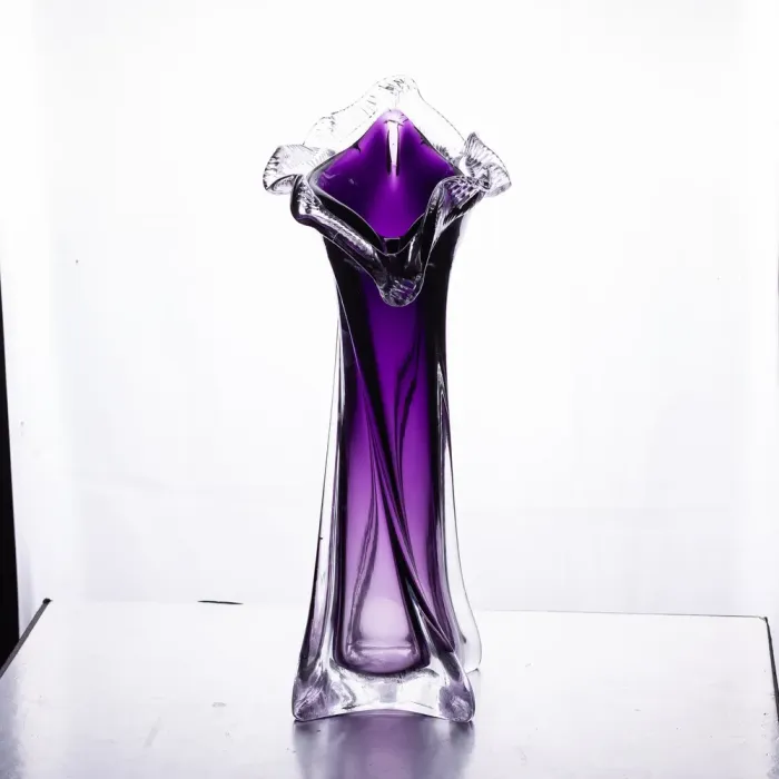 Ваза для квітів 31.5 см декоративна ваза для букета 300 мл Фіолетова (HP-9-7) - зображення 4