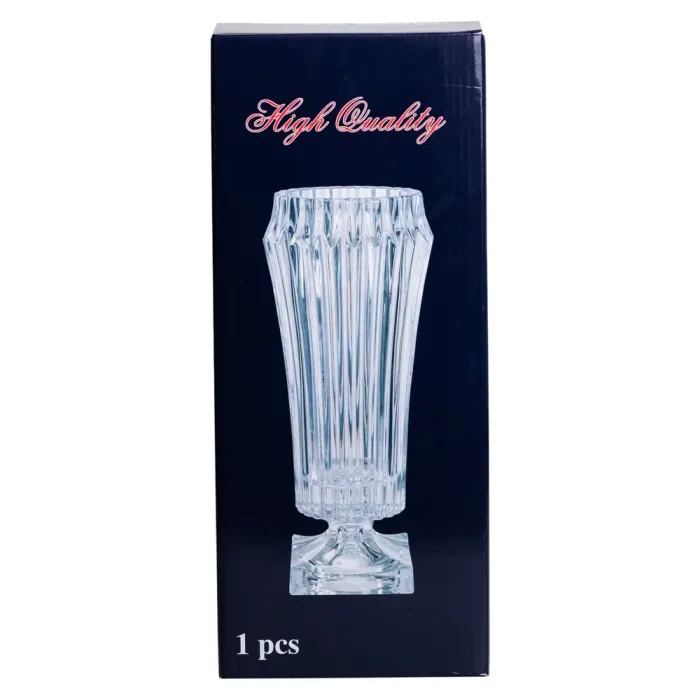 Ваза для квітів кругла 34.5 см скляна декоративна ваза з товстого скла 1.8 л HP-19-141 (HP-19-141) - зображення 6