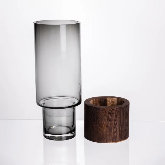 Ваза для квітів кругла скляна 25.5 (см) декоративна HP-19-162-2 (HP-19-162-2) - зображення 2