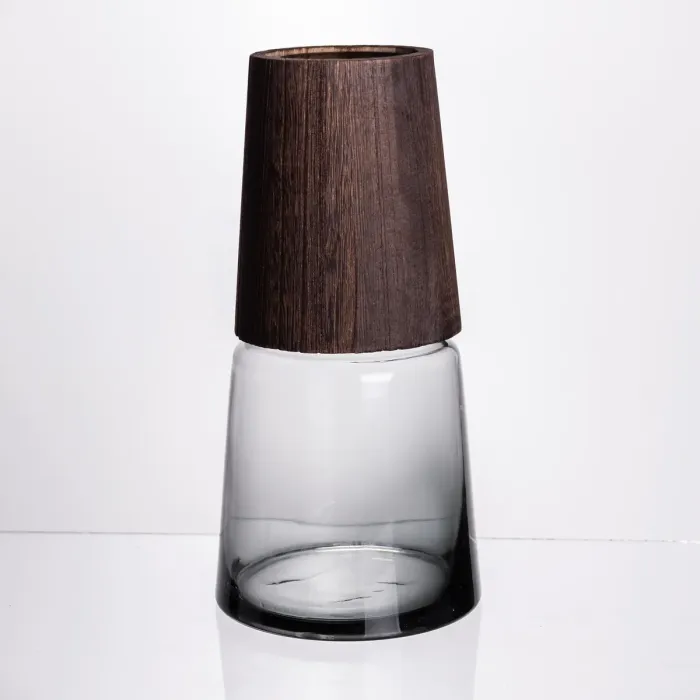 Ваза для квітів кругла скляна 28 (см) декоративна HP-19-161-2 (HP-19-161-2) - зображення 1