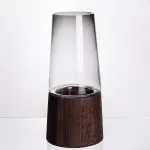 Ваза для квітів кругла скляна 29 (см) декоративна ваза 2 (л) із товстого скла HP-19-161-1 (HP-19-161-1)