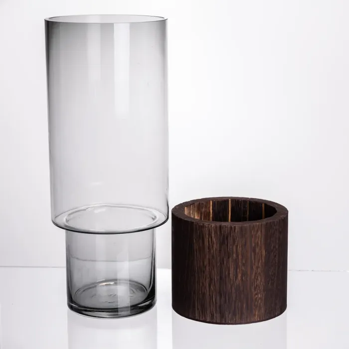 Ваза для квітів кругла скляна 30.5 (см) декоративна ваза 2.5 (л) із товстого скла HP-19-162-1 (HP-19-162-1) - зображення 2