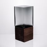 Ваза для квітів квадратная скляна 10×10×25 (см) декоративна ваза 1.5 (л) із товстого скла HP-19-160-3 (HP-19-160-3)