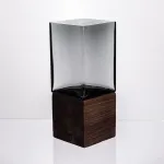 Ваза для квітів квадратная скляна 10×10×25 (см) декоративна ваза 1.5 (л) із товстого скла HP-19-160-3 (HP-19-160-3)