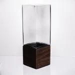 Ваза для квітів квадратна скляна 10×10×30 (см) декоративна HP-19-160-4 (HP-19-160-4)