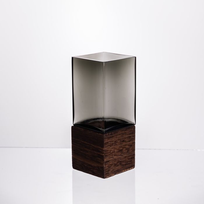 Ваза для квітів квадратна скляна 8×8×20 (см) декоративна HP-19-160-1 (HP-19-160-1) - изображение 2