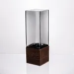 Ваза для квітів квадратная скляна 8×8×25 (см) декоративна ваза 900 (мл) із товстого скла HP-19-160-2 (HP-19-160-2)