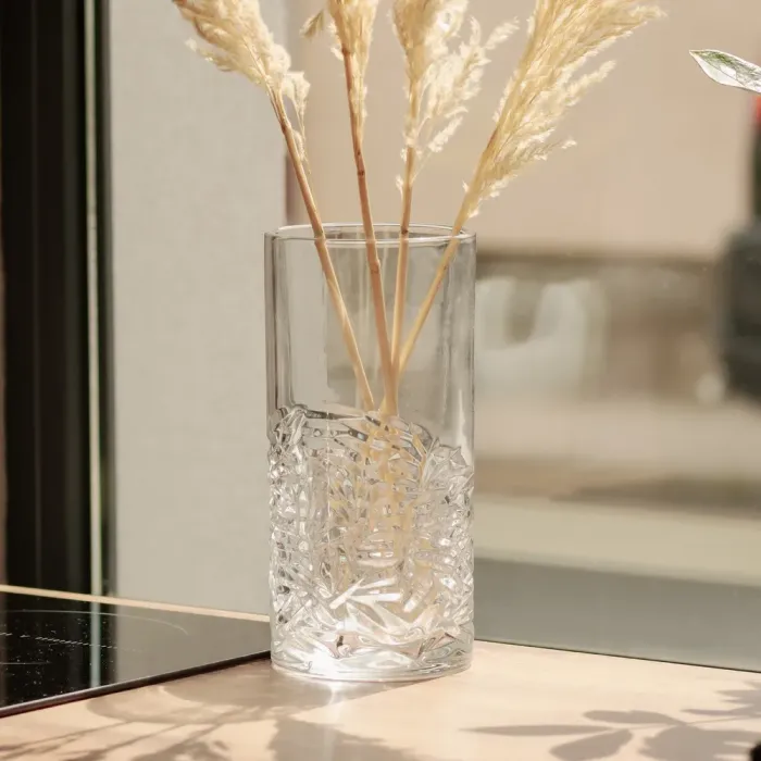Ваза для квітів прозора 25 см скляна декоративна ваза 1.8 л ваза під квіти HP-19-142 (HP-19-142) - зображення 2