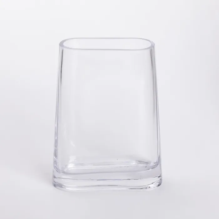 Ваза для квітів скляна 15х7х21 см прозора декоративна ваза 1.1 л прозора декоративна ваза 1.1 л (HP-10-7) - изображение 2