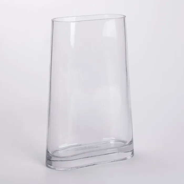 Ваза для квітів скляна 17.5х7х32.5 см прозора декоративна ваза 3.2 л (HP-10-6) - изображение 1