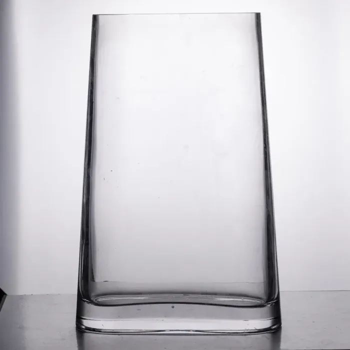 Ваза для квітів скляна 17.5х7х32.5 см прозора декоративна ваза 3.2 л (HP-10-6) - изображение 2