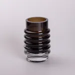 Ваза скляна декоративна 18 см у скандинавському стилі для квітів та інтер'єру 900 мл Чорна (HP-10-22)