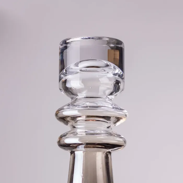 Ваза скляна декоративна 19.5 см у скандинавському стилі для квітів та інтер'єру 280 мл прозора (HP-10-24) - изображение 3