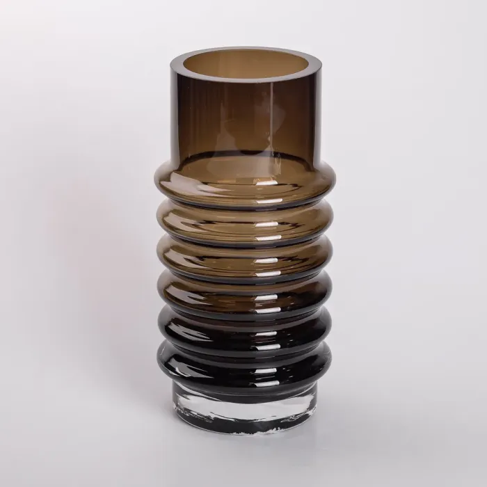 Ваза скляна декоративна 31 см у скандинавському стилі для квітів та інтер'єру 3 л Чорна (HP-10-23) - изображение 1