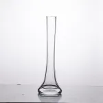 Ваза скляна декоративна з тонкою шийкою 25 см для інтер'єру Прозора (HP-10-12)