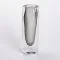Ваза скляна прозора 7.7х5.5х24.5 см для квітів декоративна 200 мл Сіра (HP-10-16)