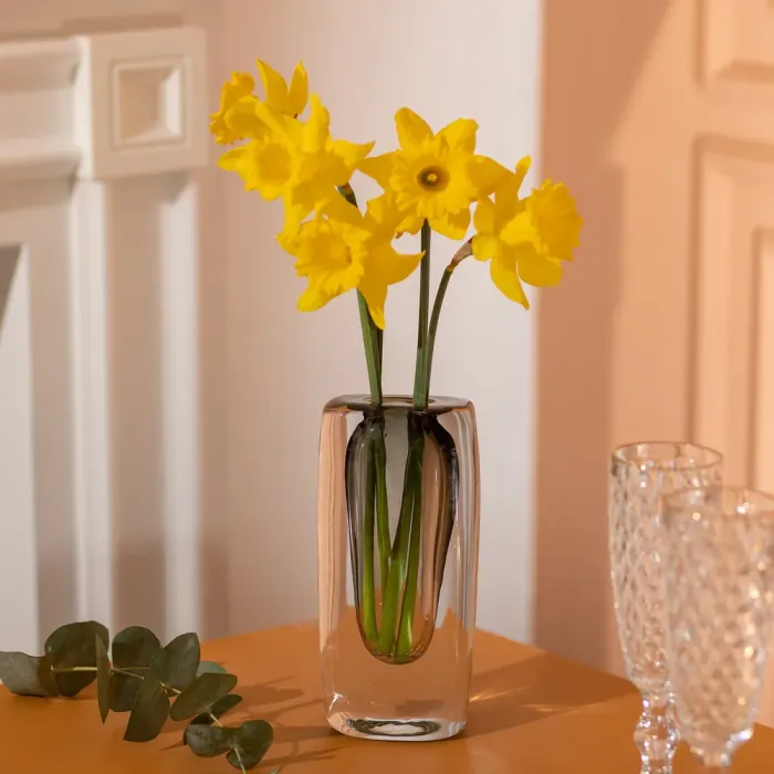 Ваза скляна прозора 8.3х6х18.5 см для квітів декоративна 150 мл (HP-10-17) - изображение 5